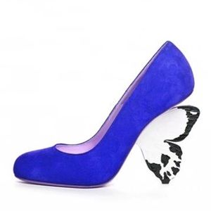 Royal Blue Size 38 Butterfly Heels.